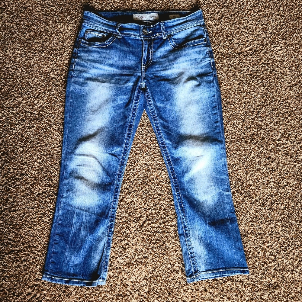 BKE Payton Jeans Mid Rise 29 Measures 34/26 Stone Wash - Picture 2 of 8